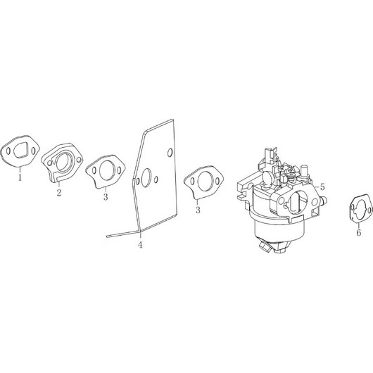 Карбюратор и теплоизолятор Champion G200VK/1